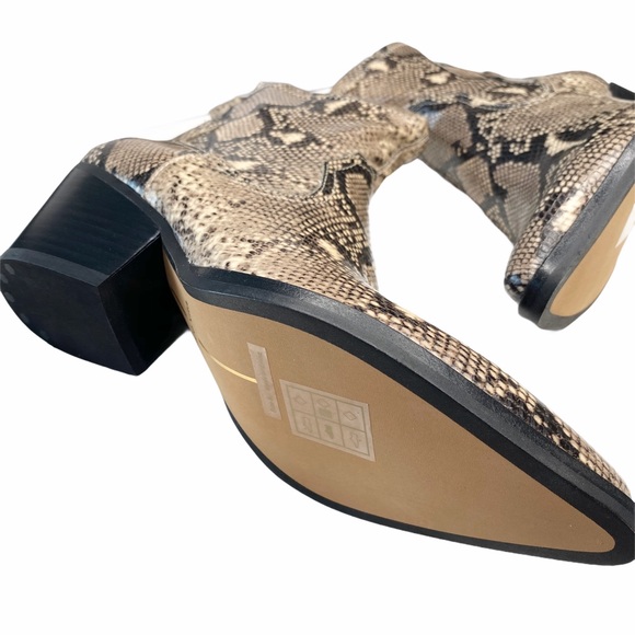 new Dolce Vita ㋛ Shanta Vegan Leather Boot Ankle Booties ㋛ Snakeskin Embossed ㋛ - Picture 13 of 17